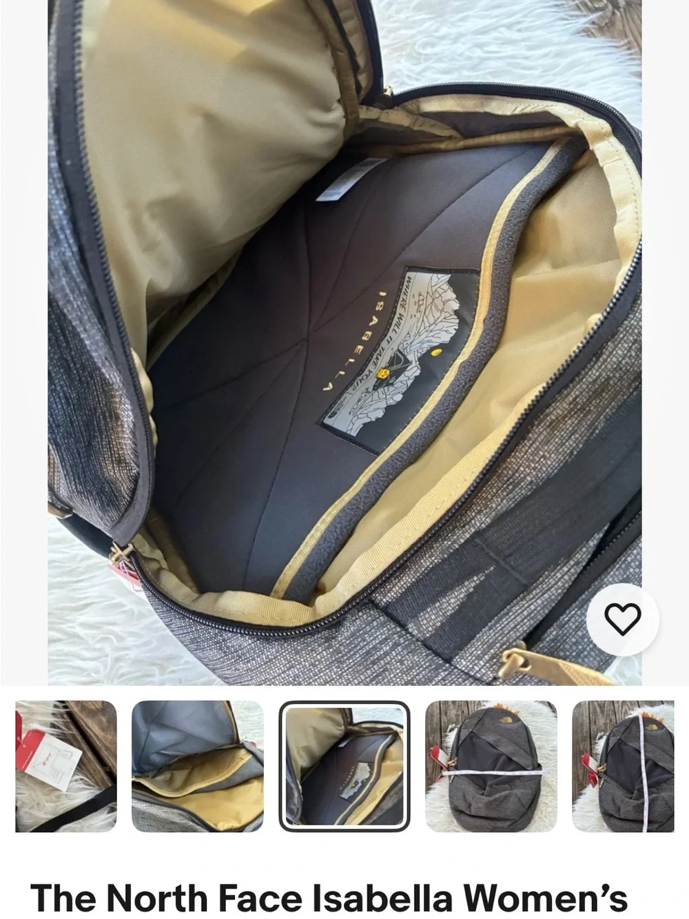 The North Face Gray and Black Men's Backpack